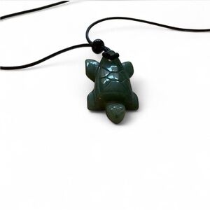 Green Turtle Pendant Necklace